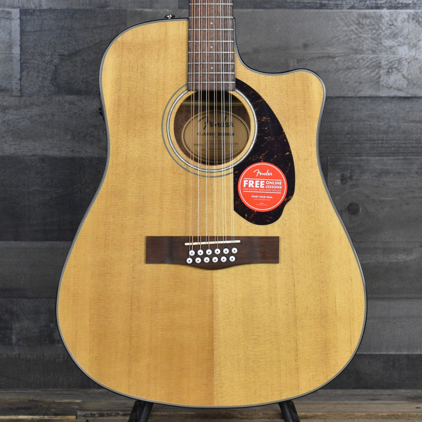 Fender CD-140SCE 12-String - Natural with Hard Shell Case