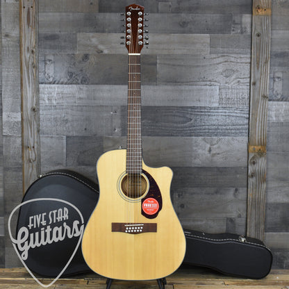 Fender CD-140SCE 12-String - Natural with Hard Shell Case