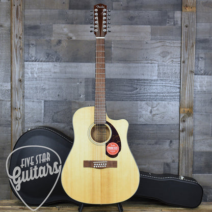 Fender CD-140SCE 12-String - Natural with Hard Shell Case
