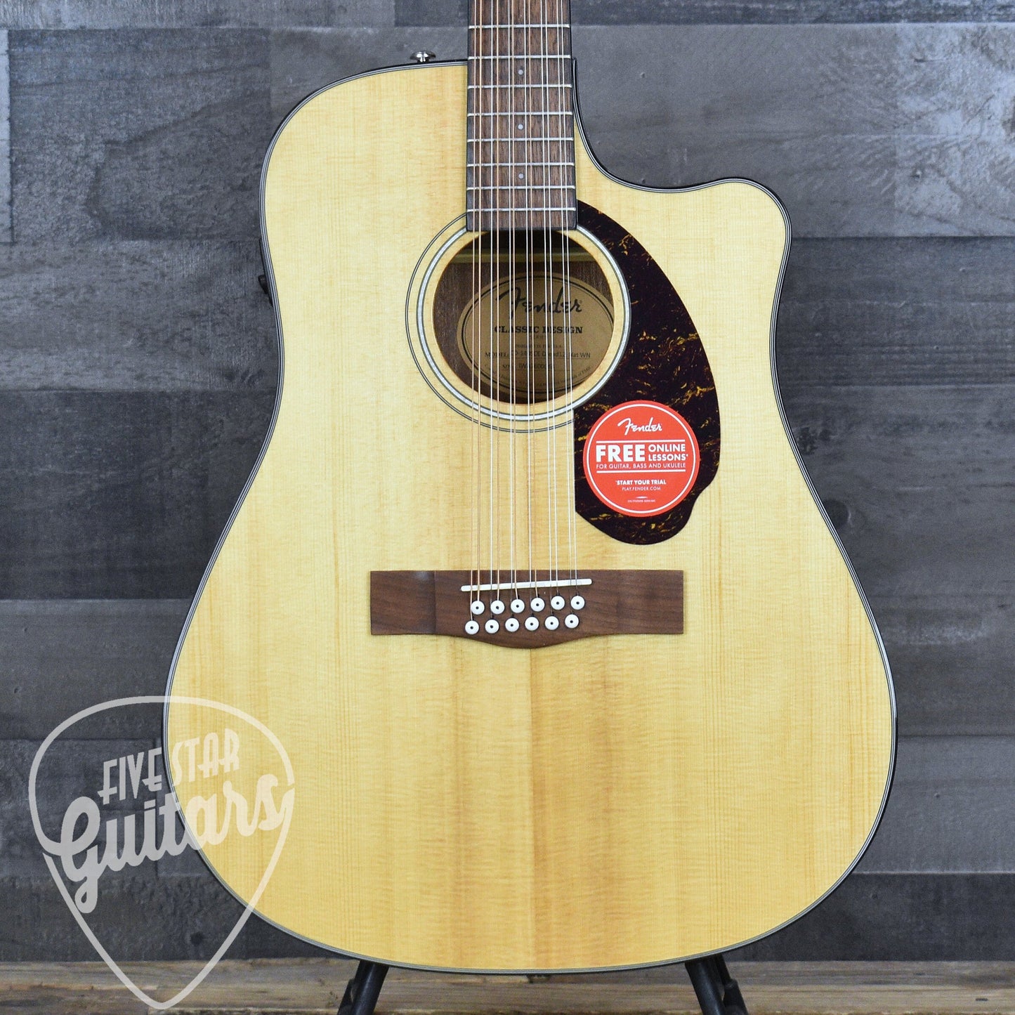 Fender CD-140SCE 12-String - Natural with Hard Shell Case