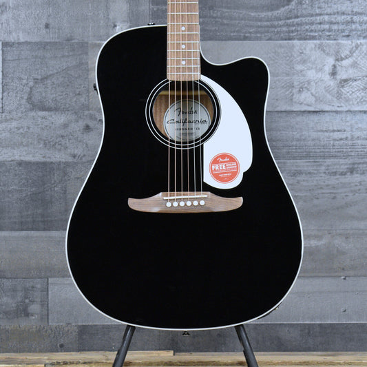 Fender California Standard Redondo CE Spruce Top Ivory Pickguard - Black