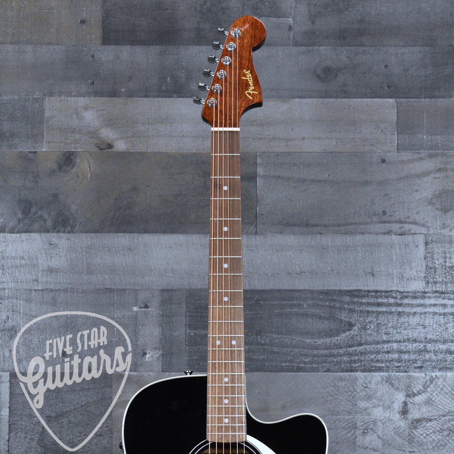 Fender California Standard Redondo CE Spruce Top Ivory Pickguard - Black