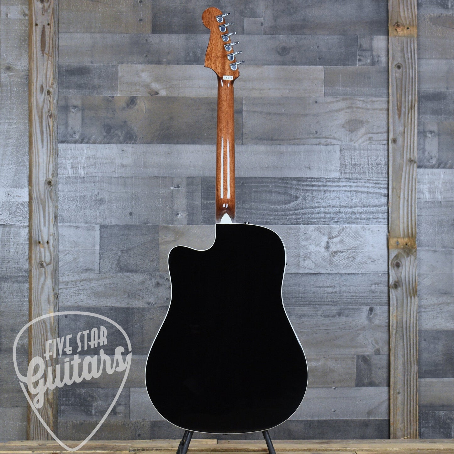 Fender California Standard Redondo CE Spruce Top Ivory Pickguard - Black