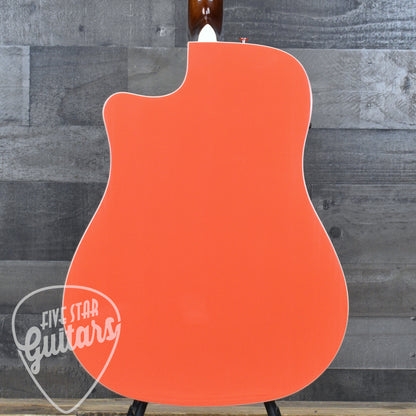 Fender California Standard Redondo CE Spruce Top Ivory Pickguard - Fiesta Red