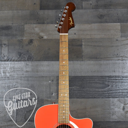 Fender California Standard Redondo CE Spruce Top Ivory Pickguard - Fiesta Red