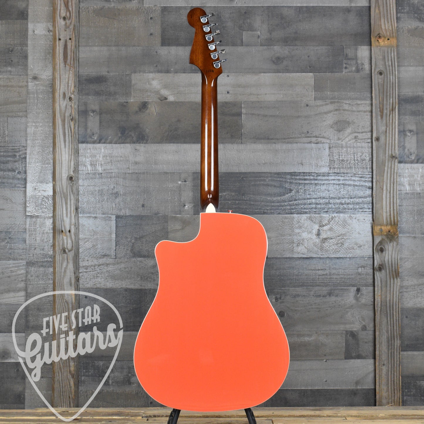 Fender California Standard Redondo CE Spruce Top Ivory Pickguard - Fiesta Red