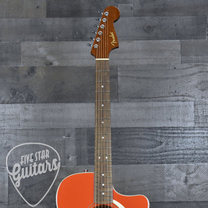 Fender California Standard Redondo CE Spruce Top Ivory Pickguard - Fiesta Red