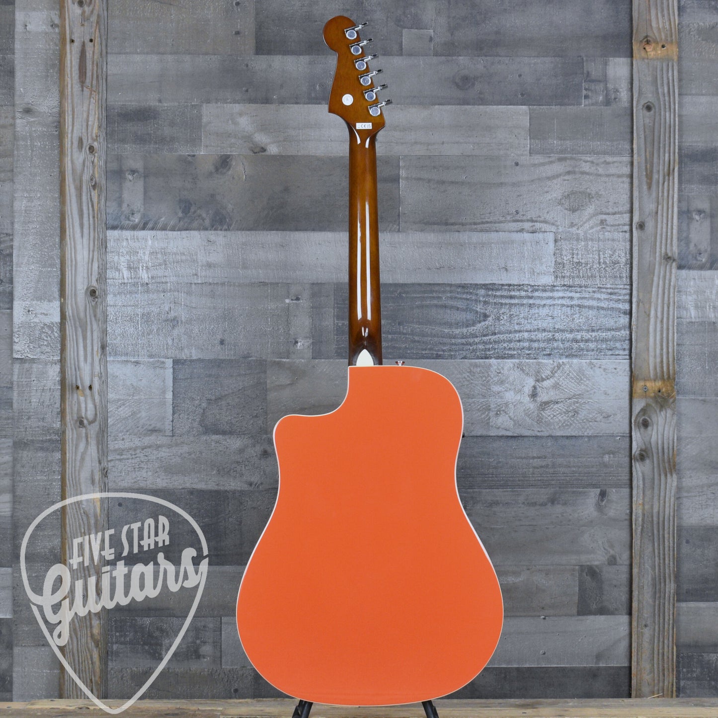 Fender California Standard Redondo CE Spruce Top Ivory Pickguard - Fiesta Red