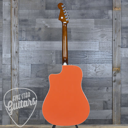 Fender California Standard Redondo CE Spruce Top Ivory Pickguard - Fiesta Red