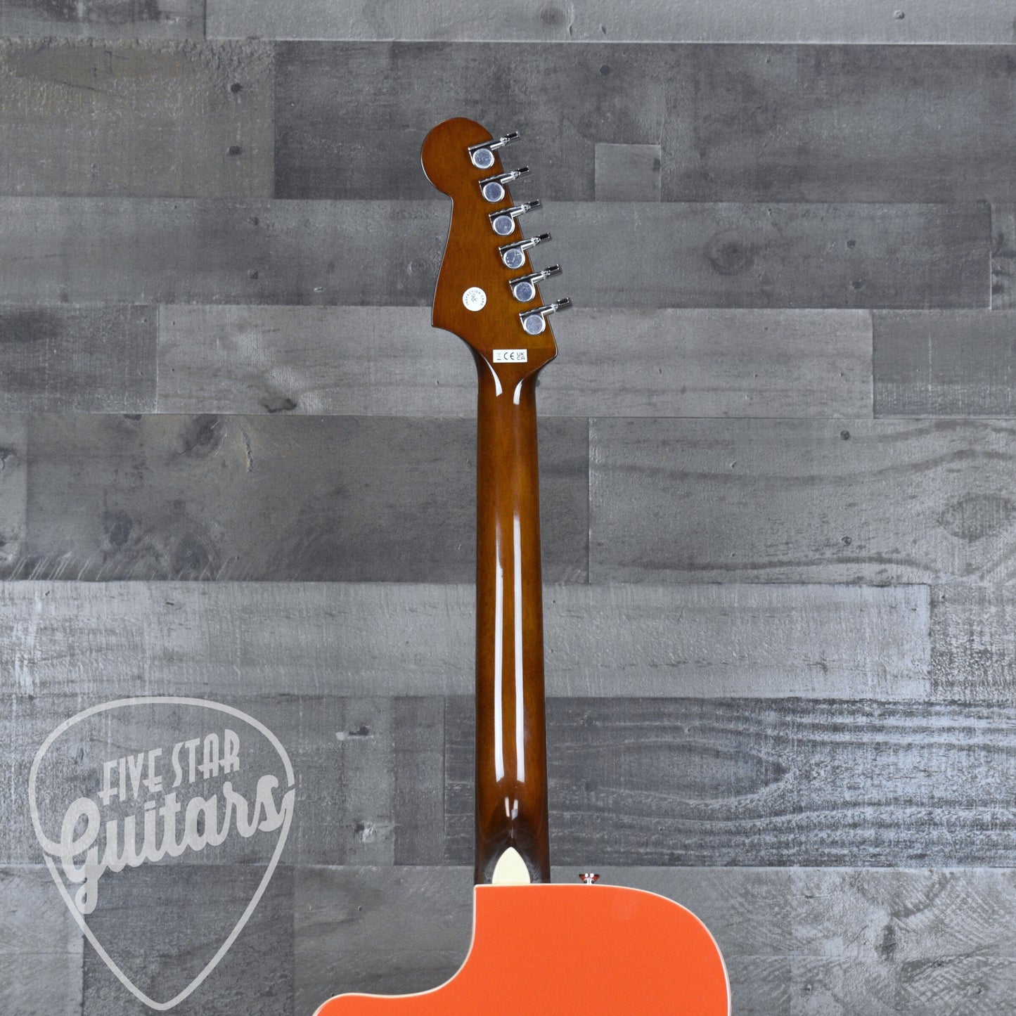 Fender California Standard Redondo CE Spruce Top Ivory Pickguard - Fiesta Red