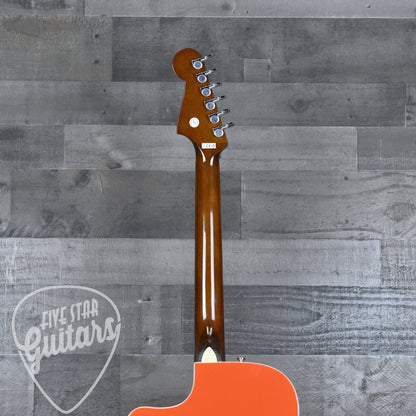 Fender California Standard Redondo CE Spruce Top Ivory Pickguard - Fiesta Red