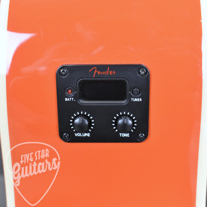 Fender California Standard Redondo CE Spruce Top Ivory Pickguard - Fiesta Red