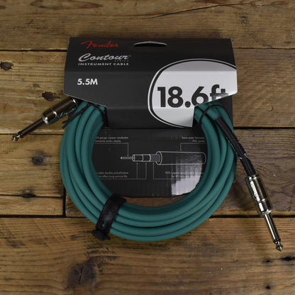Fender Contour Series Instrument Cable - 18.6ft Straight-to-Straight - Sherwood Green