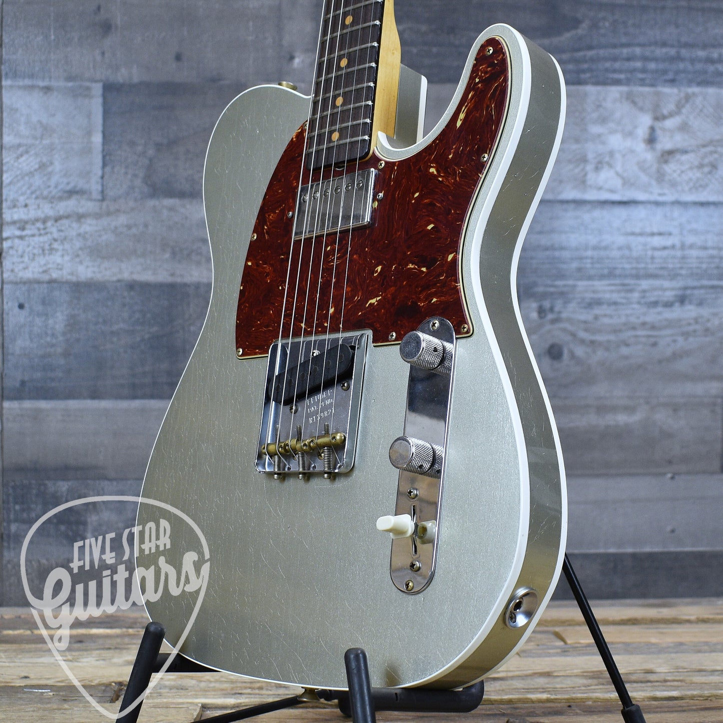 Fender Custom Shop 60s Reverse Telecaster Journeyman Relic - Champagne Metallic (Journeyman Relic) with custom shop hard shell case