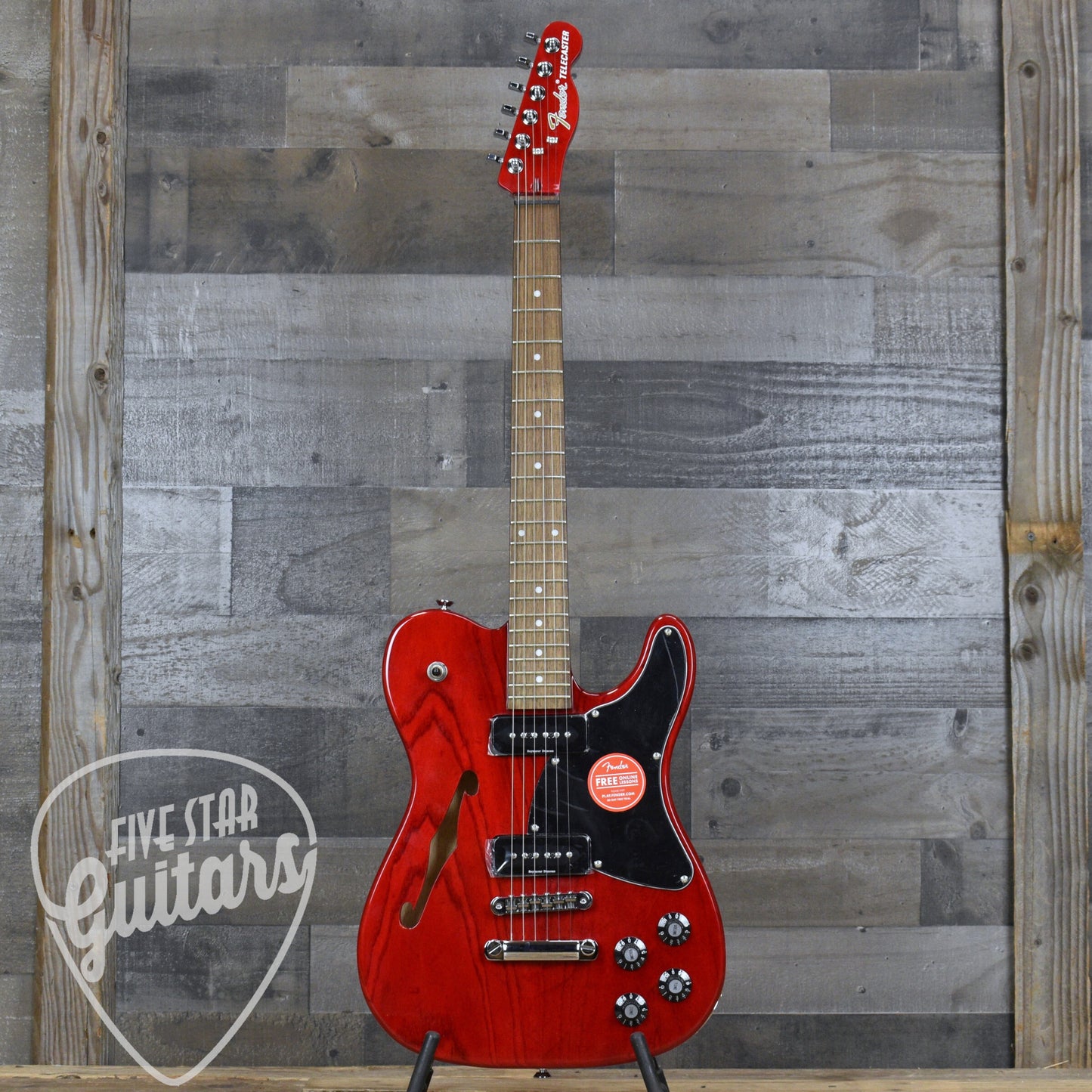 Fender JA-90 Telecaster Thinline - Crimson Red Transparent