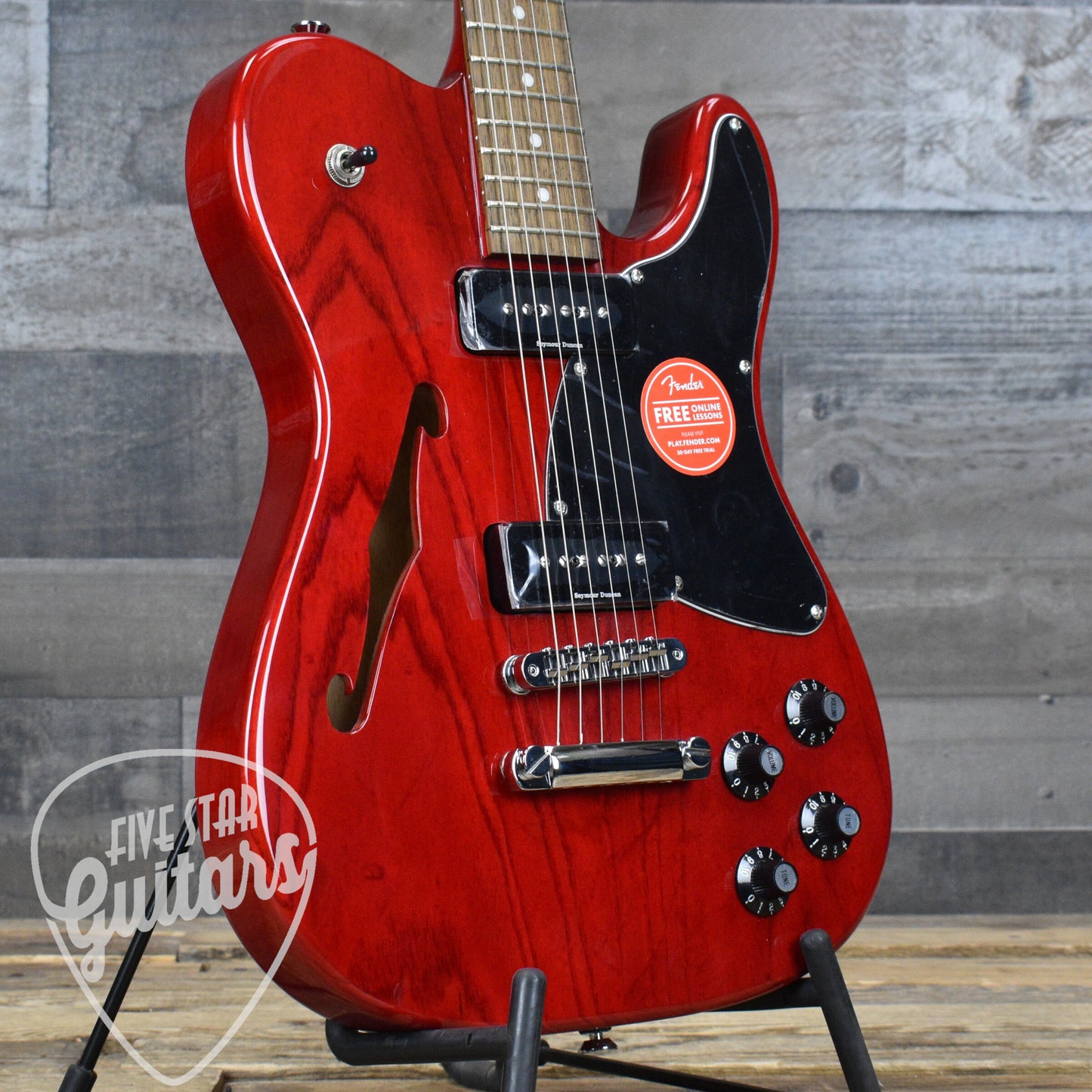 Fender JA-90 Telecaster Thinline - Crimson Red Transparent