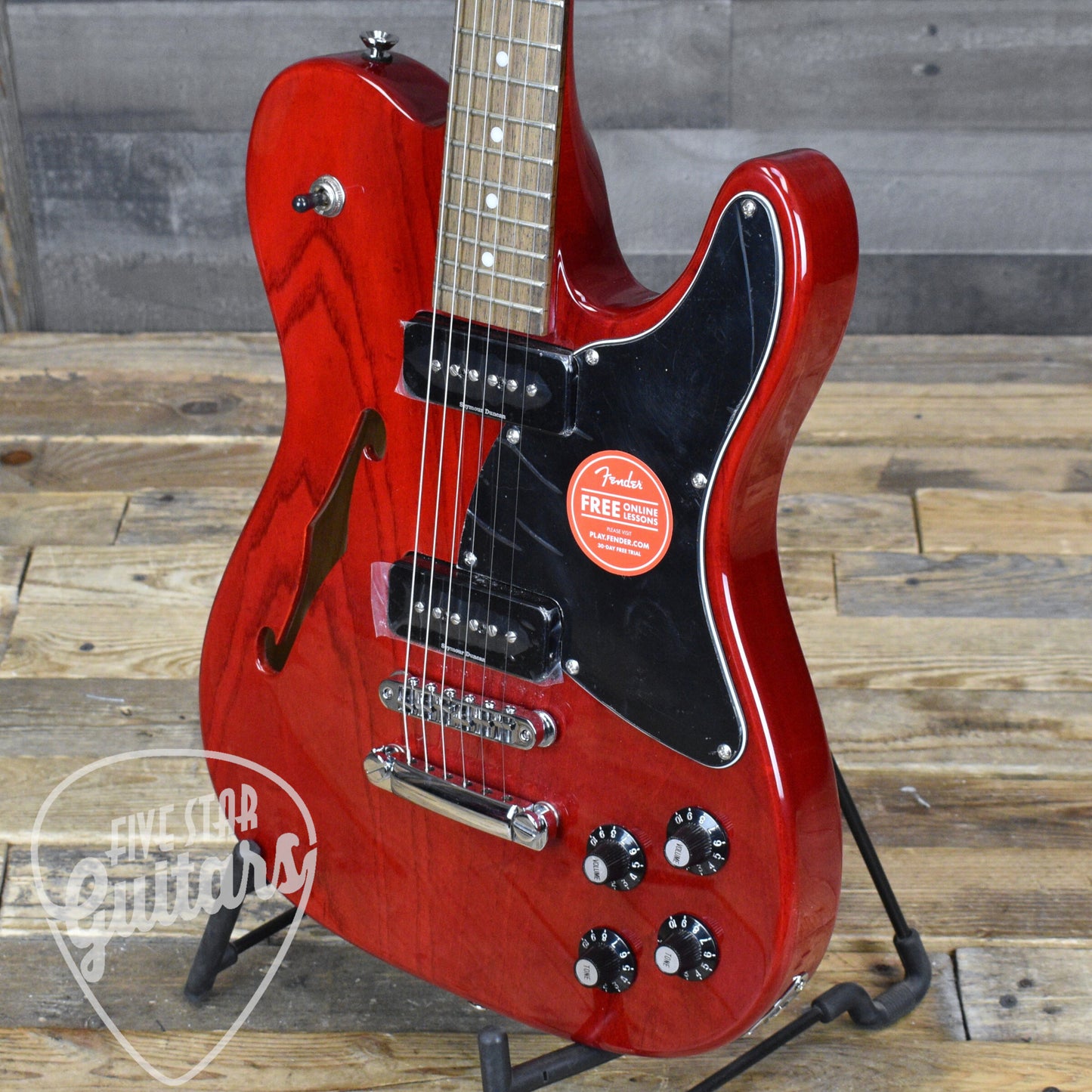 Fender JA-90 Telecaster Thinline - Crimson Red Transparent