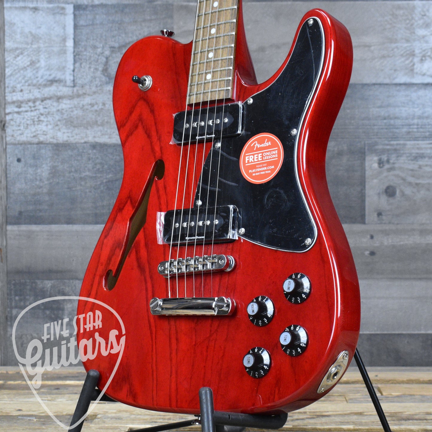 Fender JA-90 Telecaster Thinline - Crimson Red Transparent