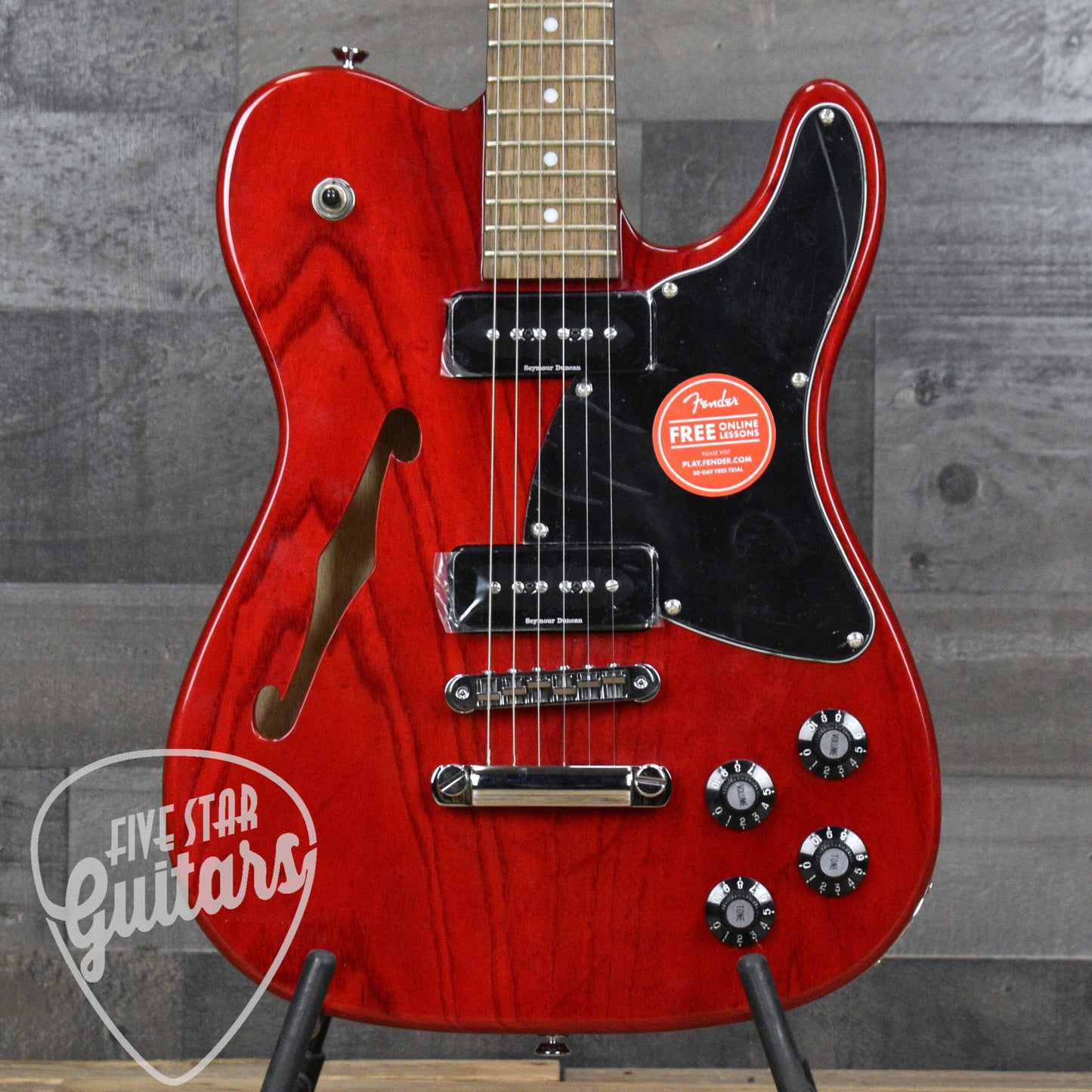 Fender JA-90 Telecaster Thinline - Crimson Red Transparent