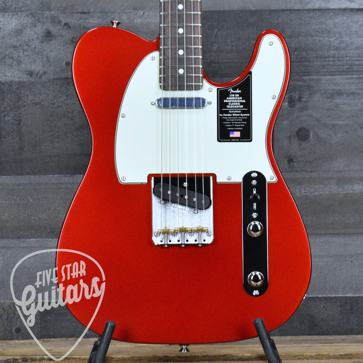 Fender Limited Edition American Professional Classic Telecaster Featuring the Fender Silent System - Candy Apple Red with Deluxe Gig Bag