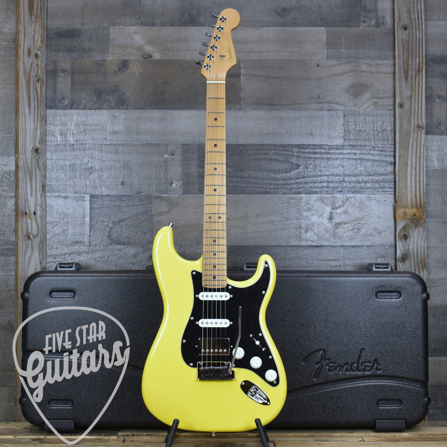 Fender Limited Edition American Ultra II Stratocaster HSS - Graffiti Yellow with Hardshell Case