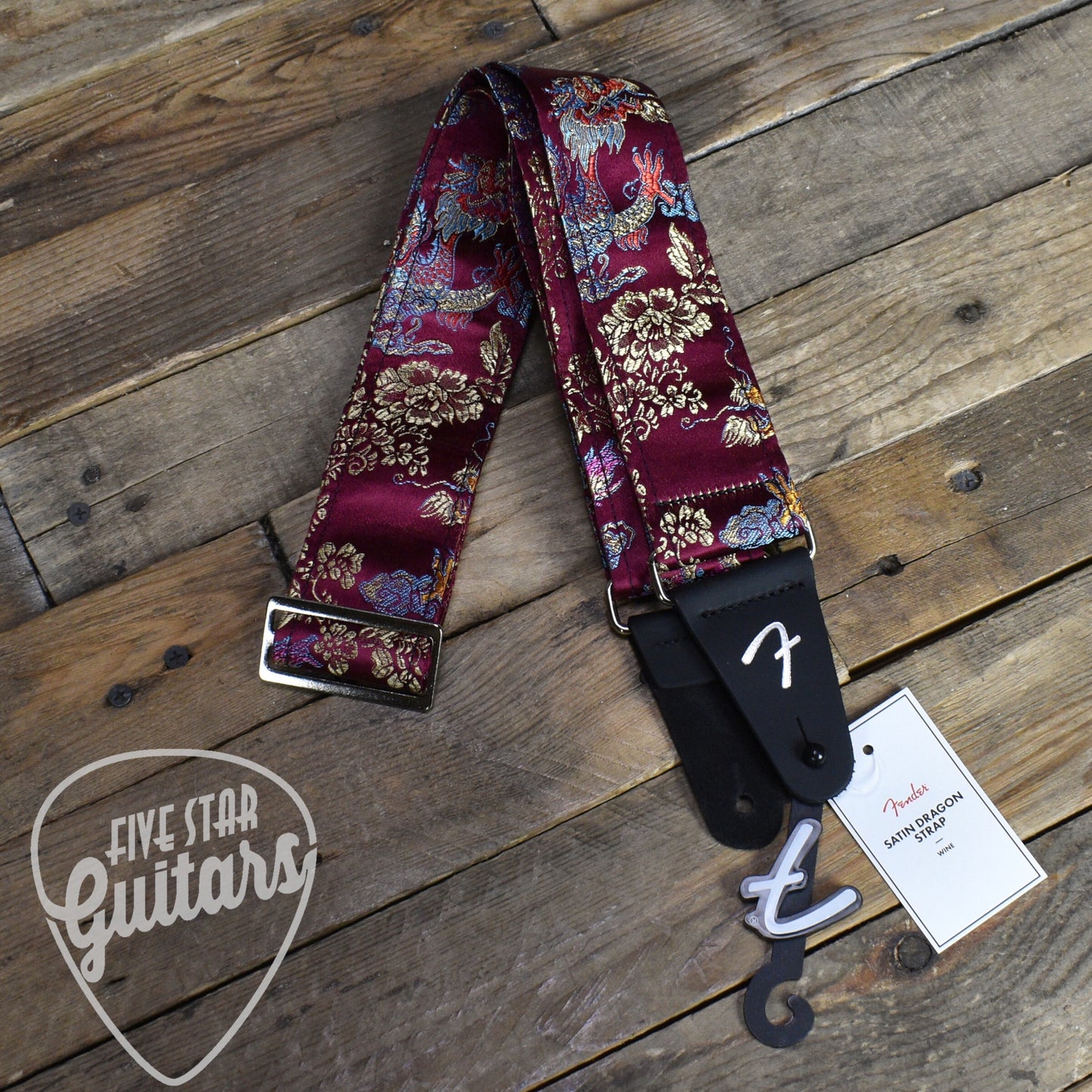 Fender Satin Dragon Strap - Wine