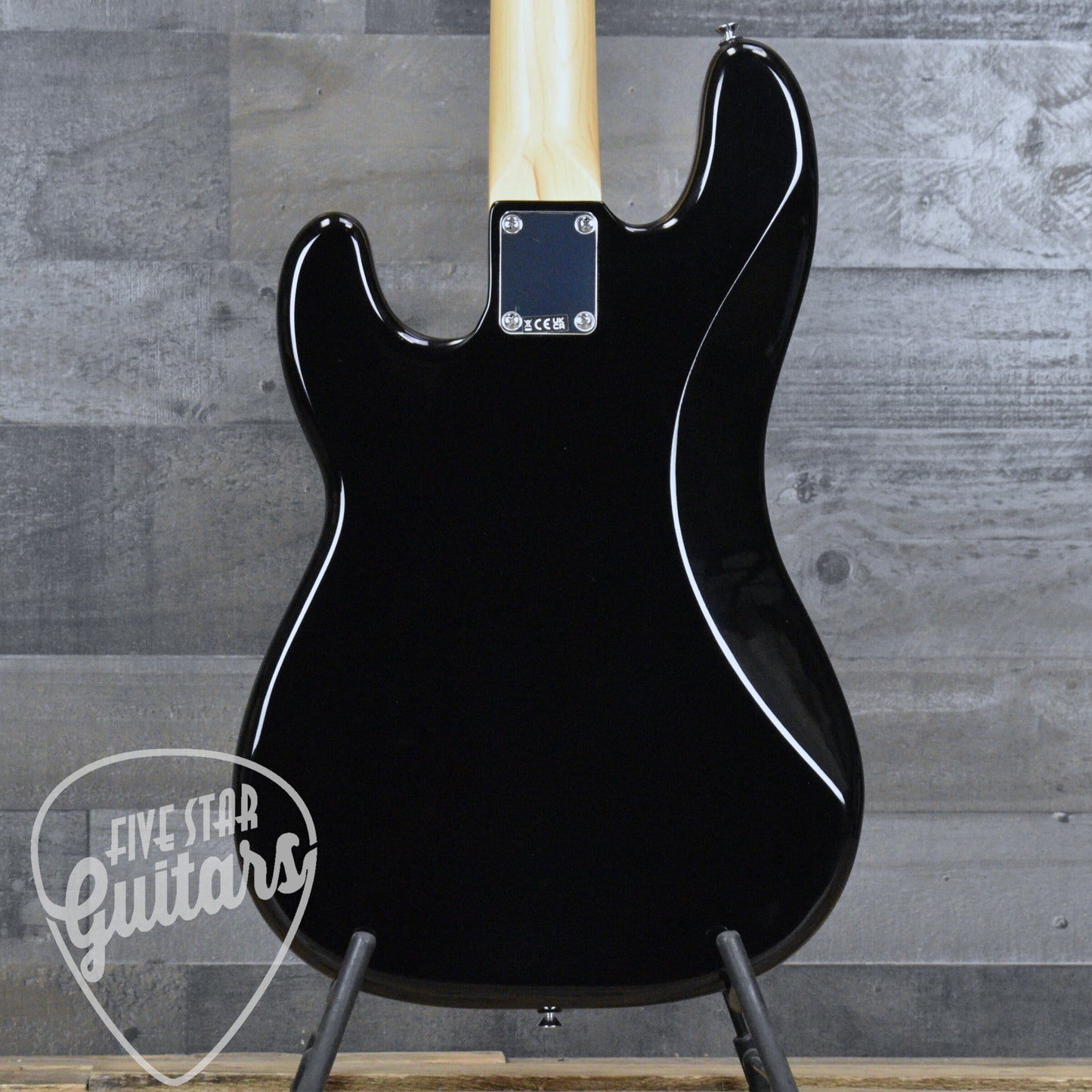 Fender Standard Precision Bass Laurel Fingerboard White Pickguard - Black