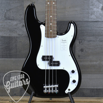Fender Standard Precision Bass Laurel Fingerboard White Pickguard - Black