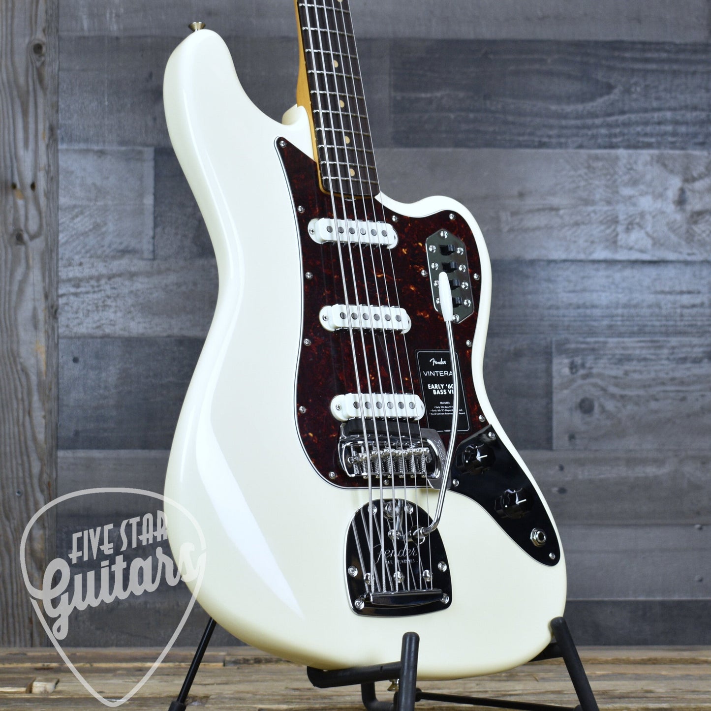 Fender Vintera  III Early 60s Bass VI - Olympic White with Gigbag