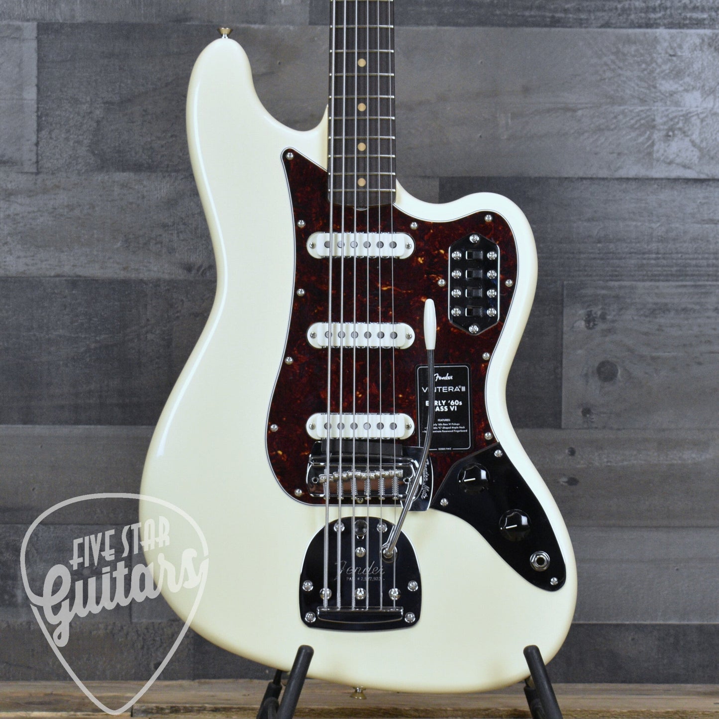 Fender Vintera  III Early 60s Bass VI - Olympic White with Gigbag