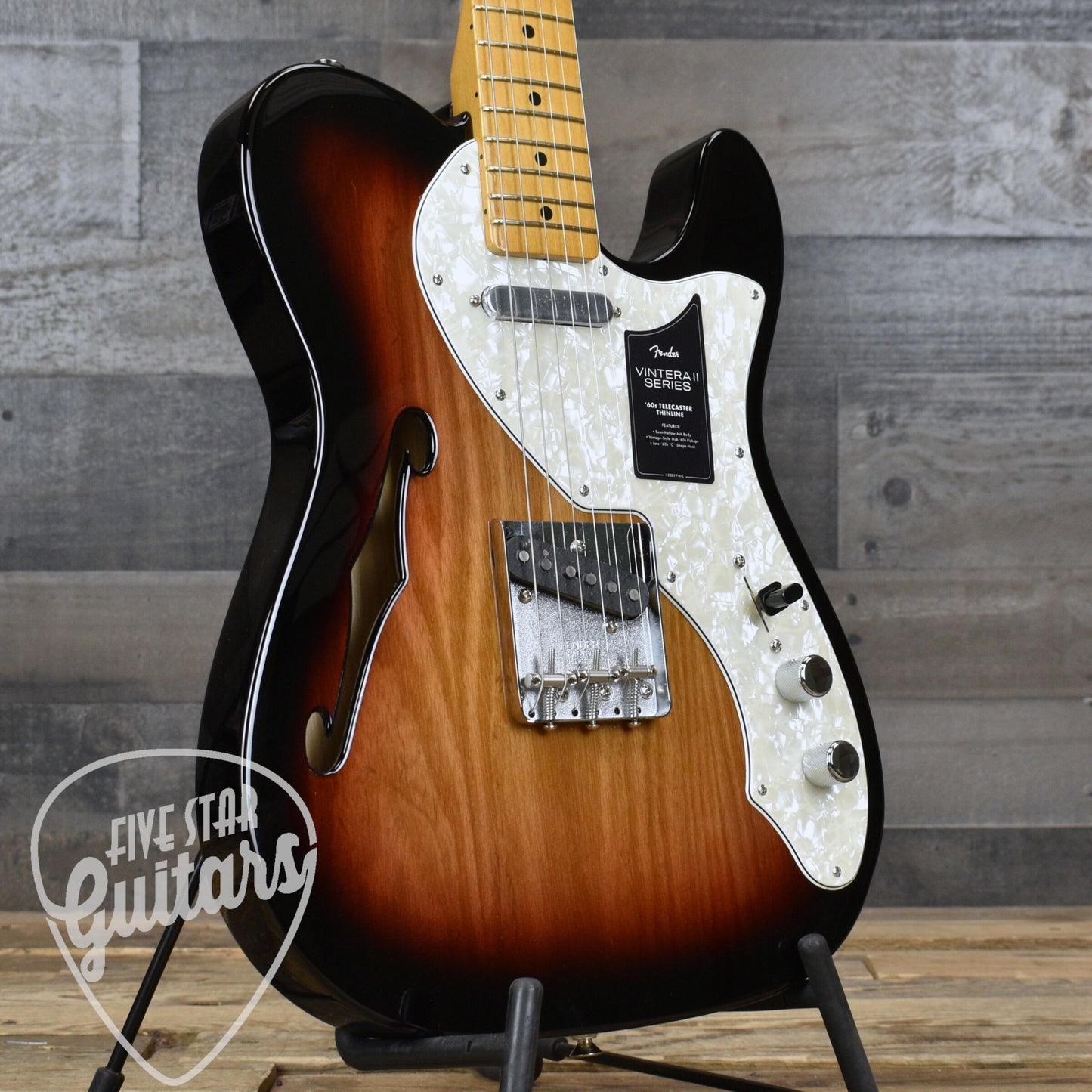 Fender Vintera II '60s Telecaster Thinline - 3-Color Sunburst with Gig Bag