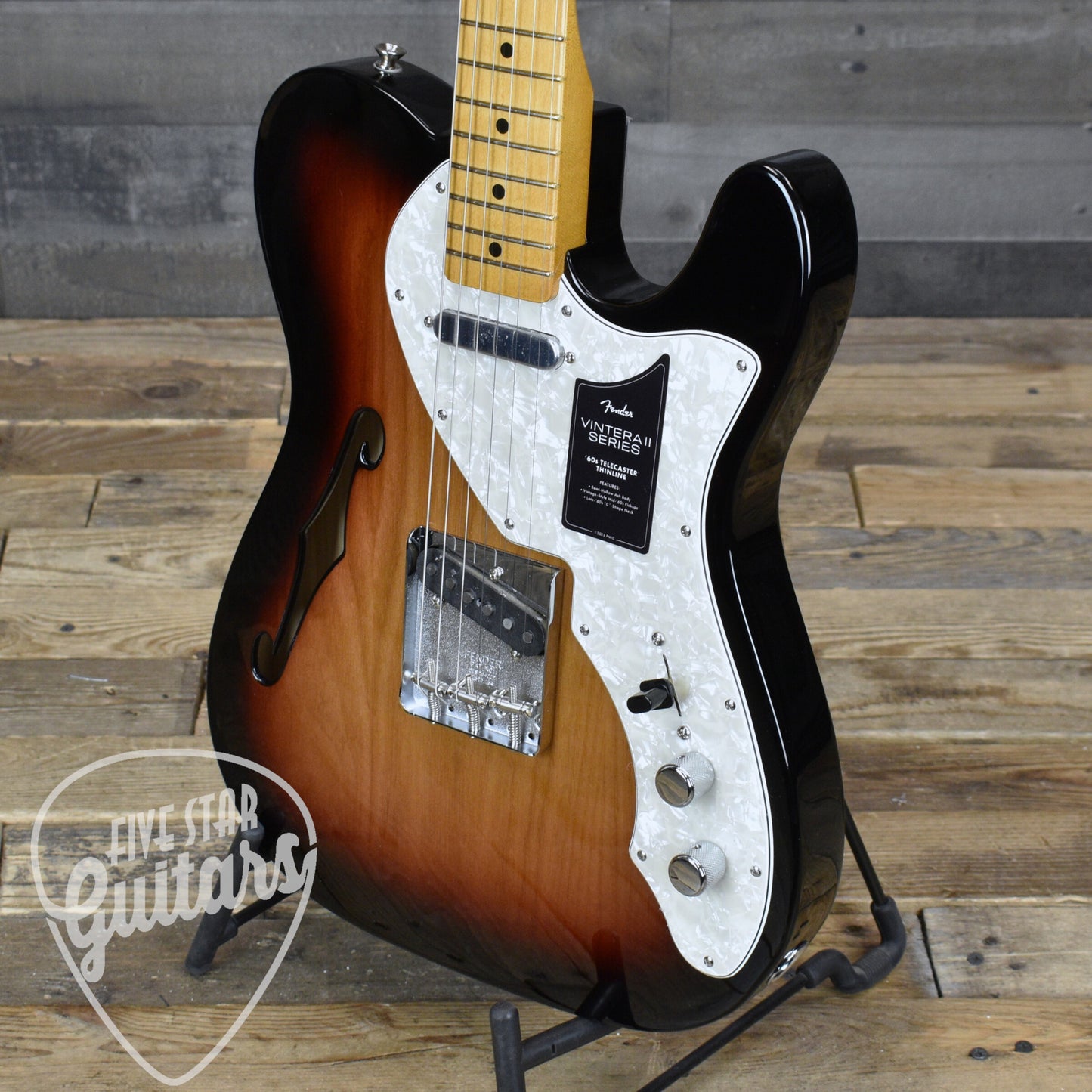 Fender Vintera II '60s Telecaster Thinline - 3-Color Sunburst with Gig Bag