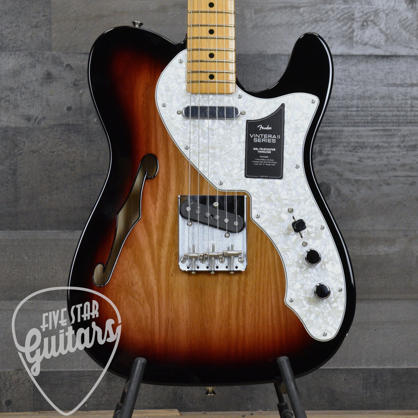 Fender Vintera II '60s Telecaster Thinline - 3-Color Sunburst with Gig Bag