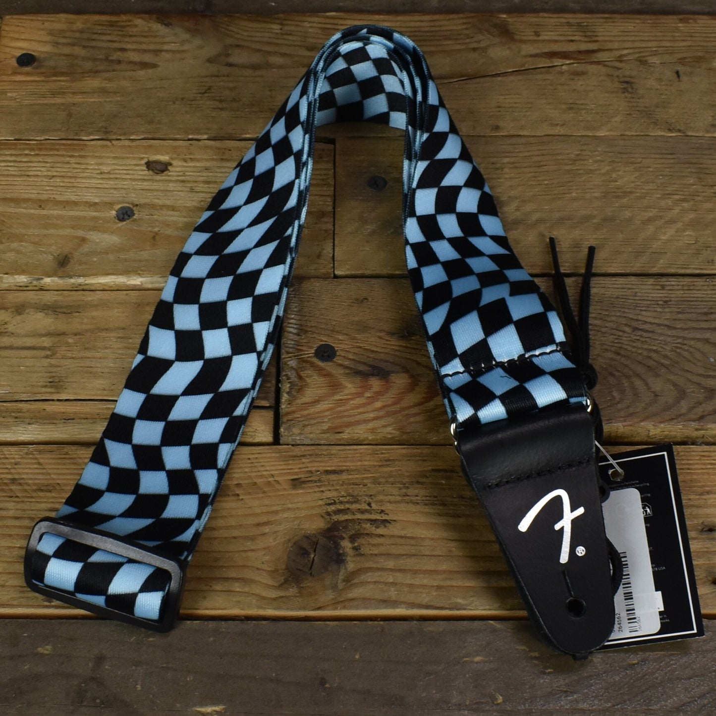Fender Wavy Checkerboard Polyester Strap 2" - Blue