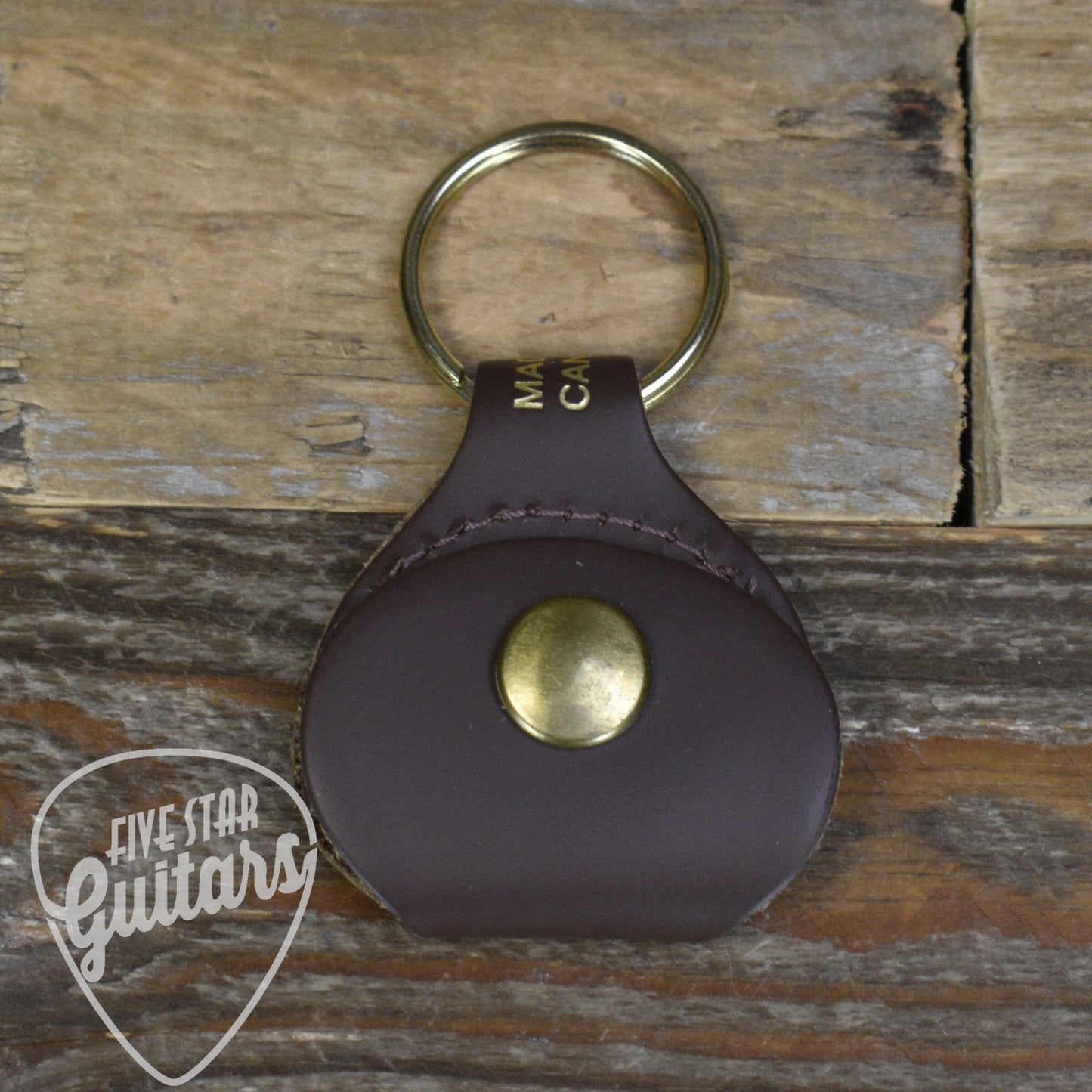Five Star Guitars Leather Key Chain Pick Holder