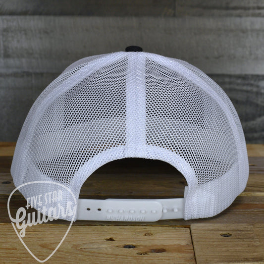 Five Star Guitars Snapback Trucker Cap - Black/White with PDX Carpet Patch