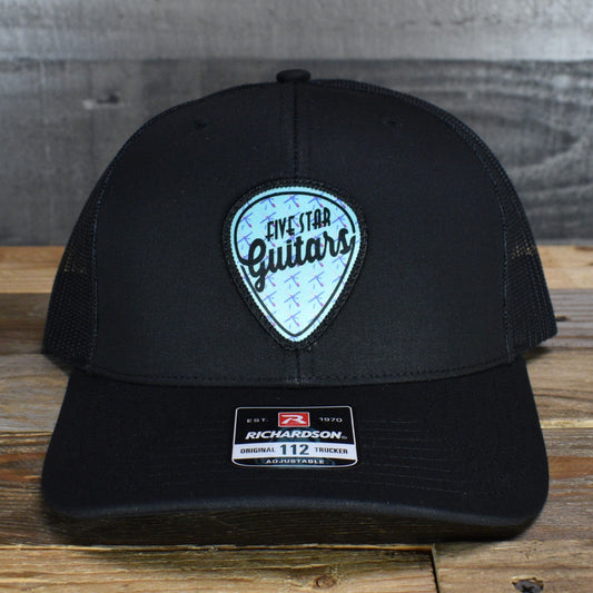 Five Star Guitars Snapback Trucker Cap - Black with PDX Carpet Patch