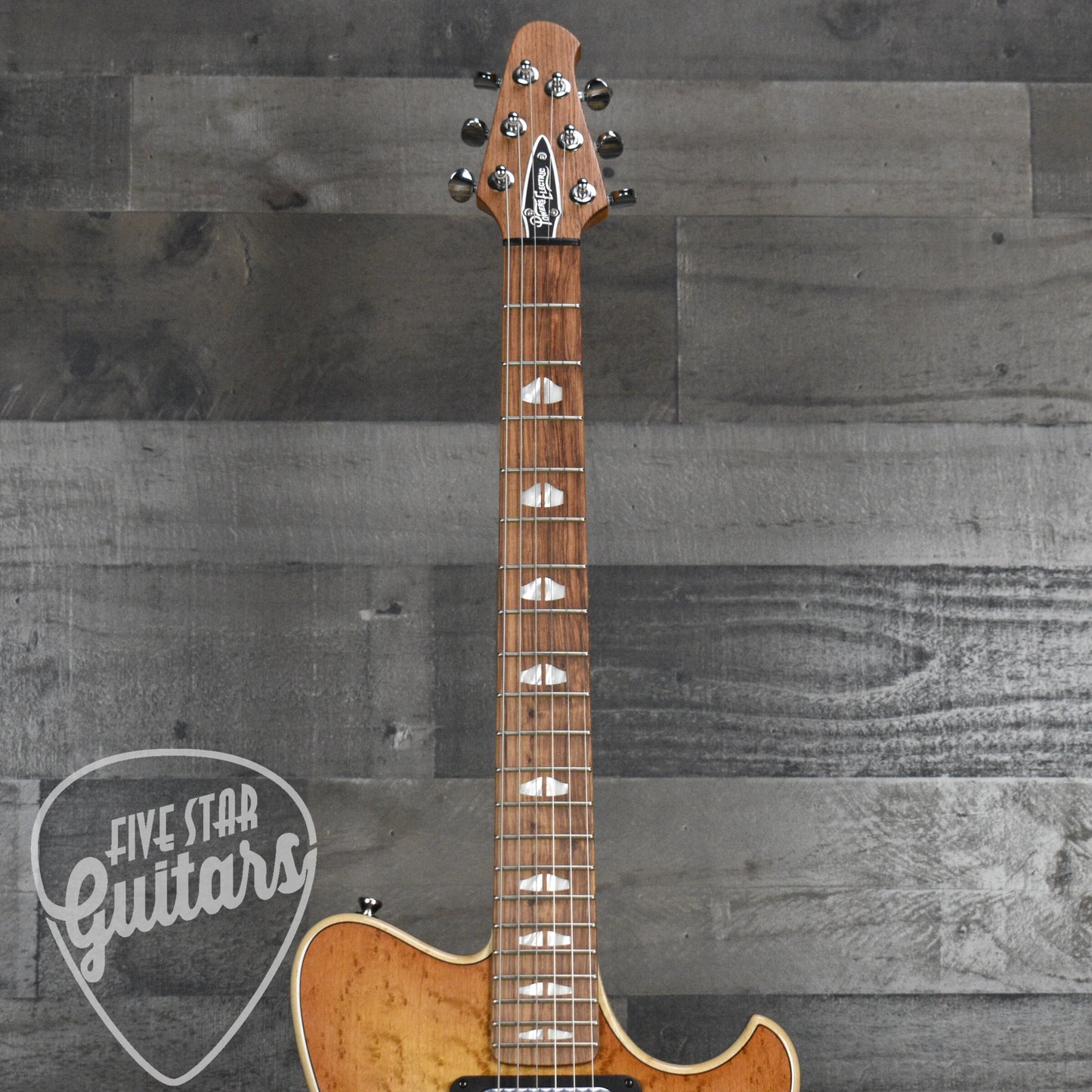 Five Star Select Powers Electric A Type Select Birdseye Maple Top - CamTail - Pale Ale with Powers Electric Gigbag