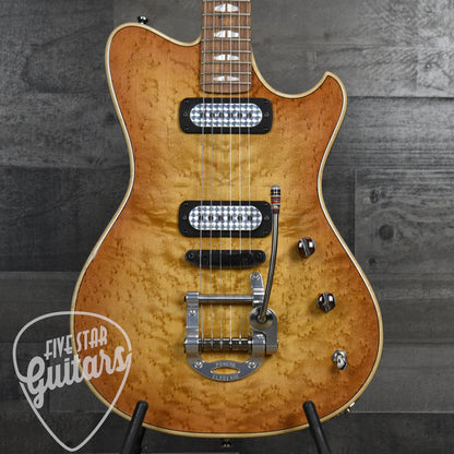 Five Star Select Powers Electric A Type Select Birdseye Maple Top - CamTail - Pale Ale with Powers Electric Gigbag