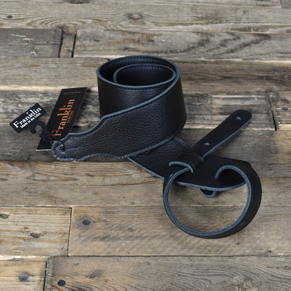Franklin 2.5" Purist Glove Leather Guitar Strap - Black/Black