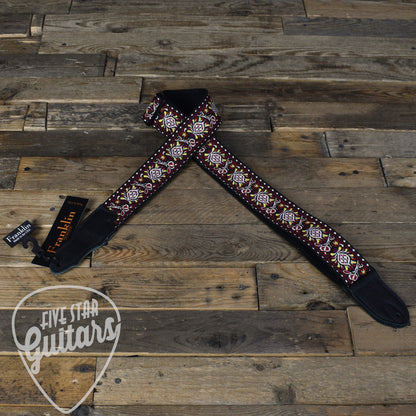 Franklin 2" Retro Folk Weave Guitar Strap - Red