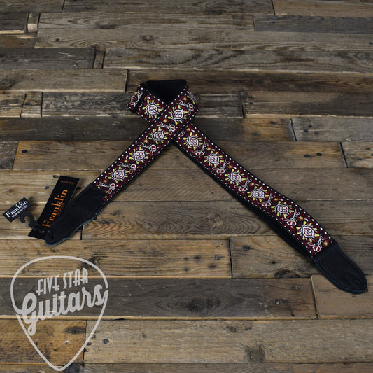 Franklin 2" Retro Folk Weave Guitar Strap - Red