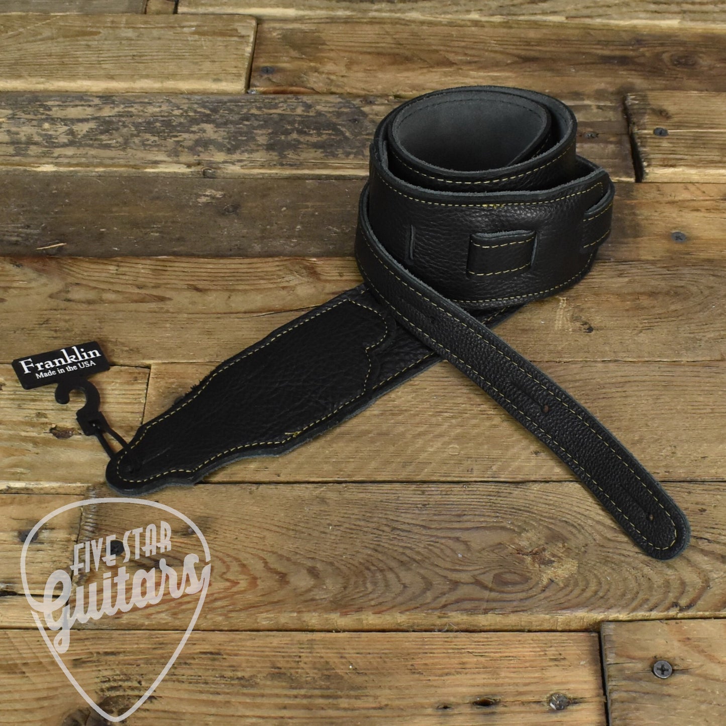 Franklin Original Glove Leather Guitar Strap 2.5" - Black