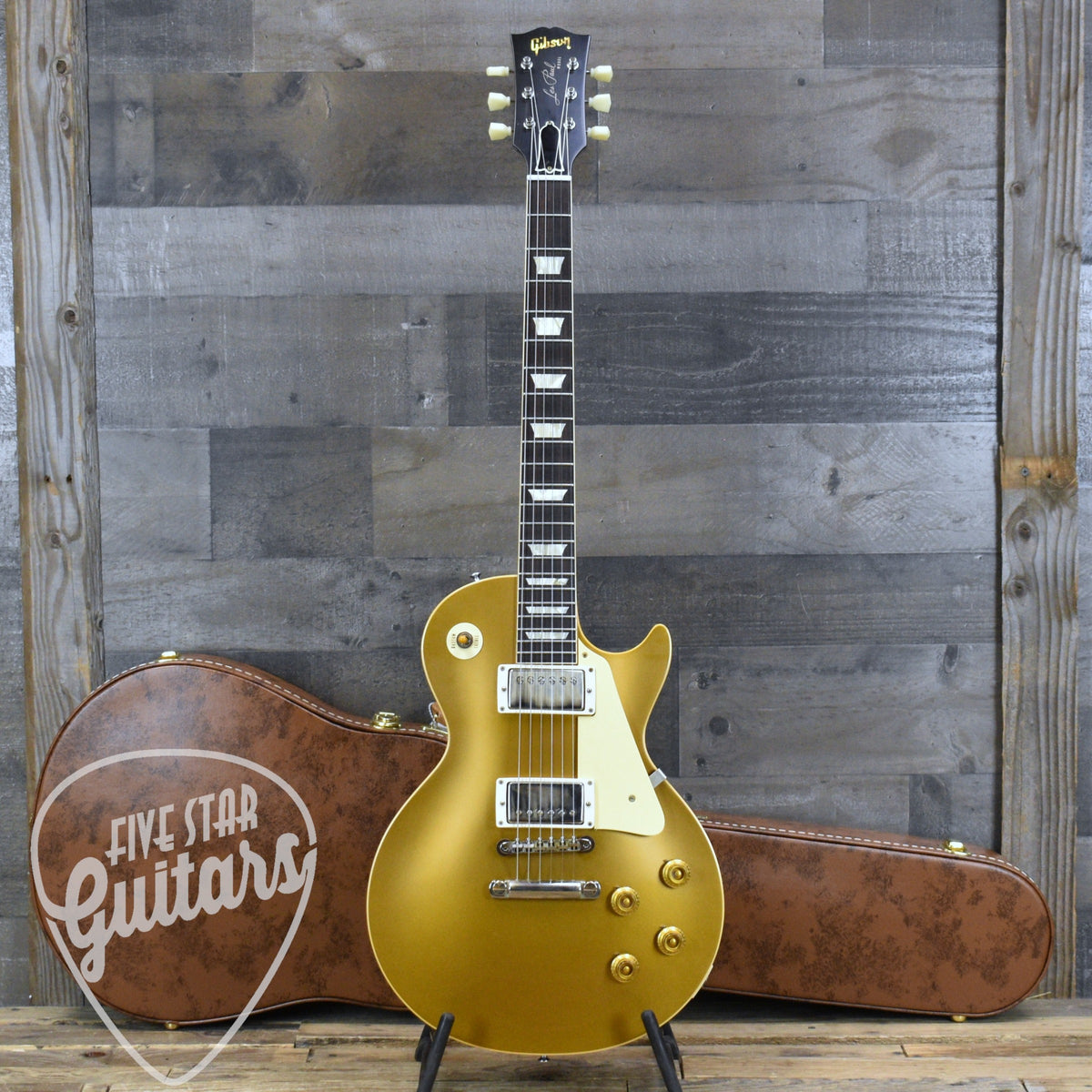 Gibson 1957 Les Paul Goldtop Darkback Reissue VOS - Double Gold with Hardshell Case
