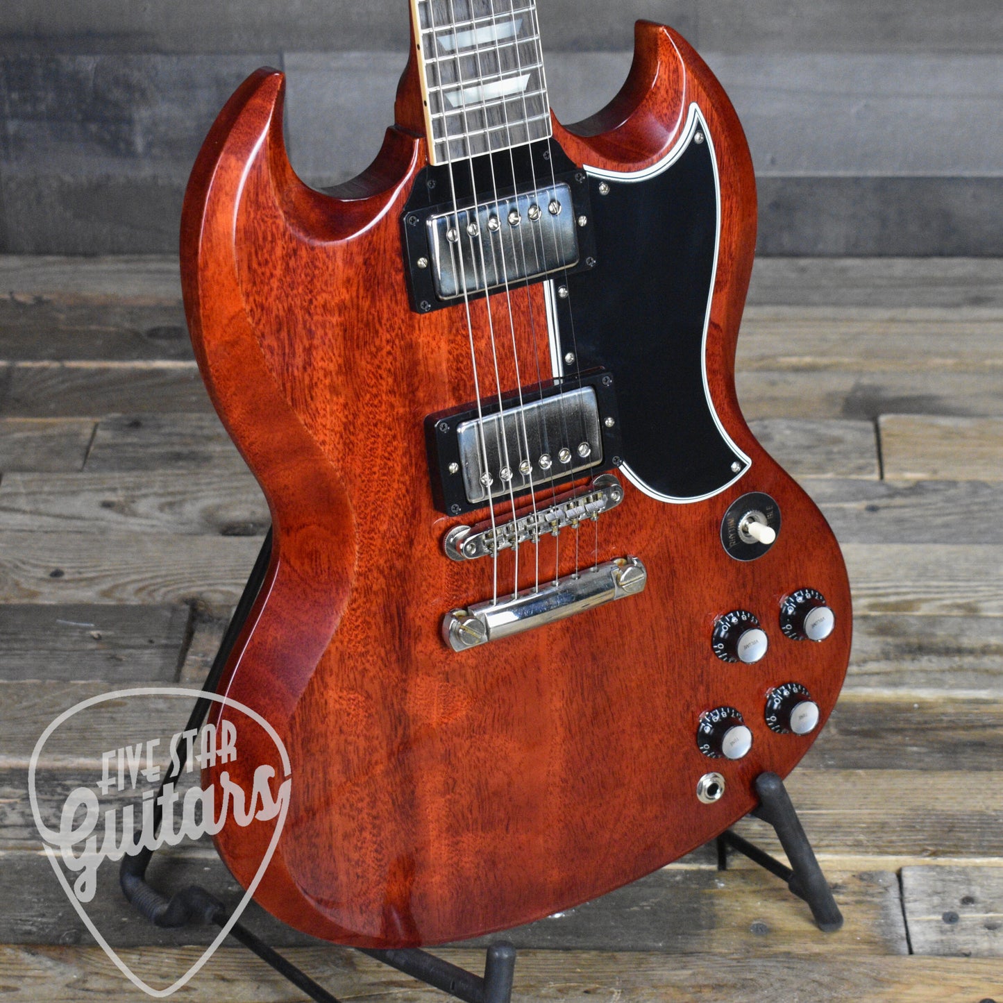 Gibson 1961 Les Paul SG Standard Reissue Stop Bar - Cherry Red with Hard Shell Case