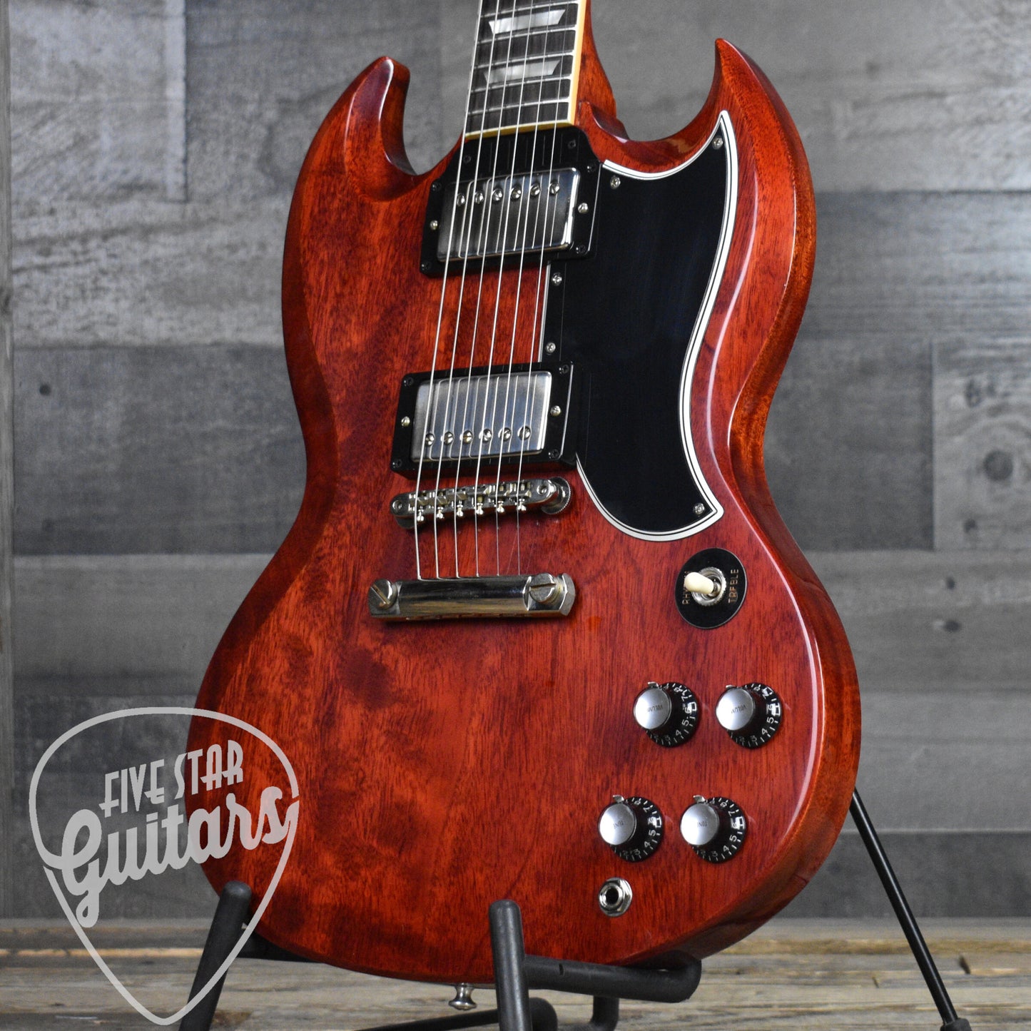 Gibson 1961 Les Paul SG Standard Reissue Stop Bar - Cherry Red with Hard Shell Case