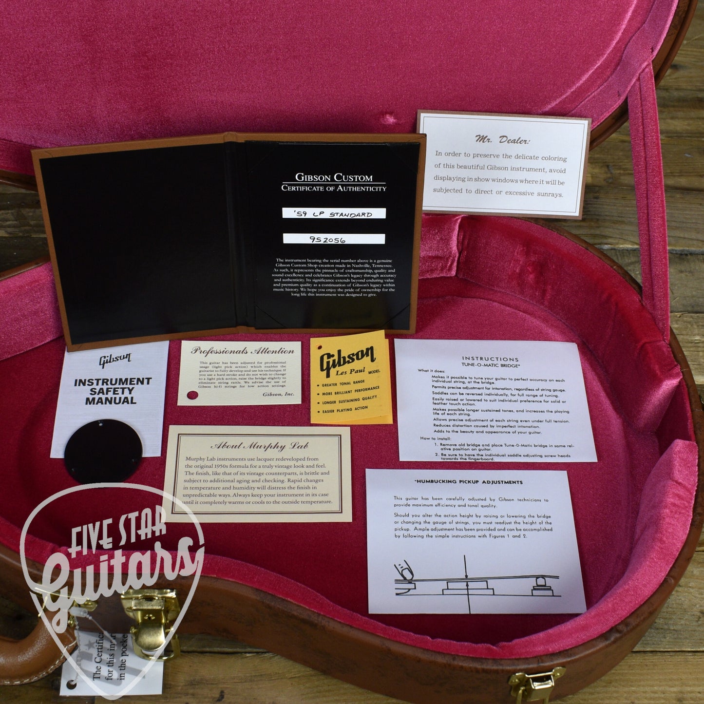 Gibson Custom '59 Les Paul Standard BOTB Page 40 VOS NH - Sunburst with Hardshell Case