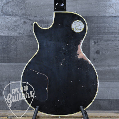 Gibson Custom 68 Les Paul Custom - Olive Drab Top with Black Back Heavy Aged with Hardshell Case