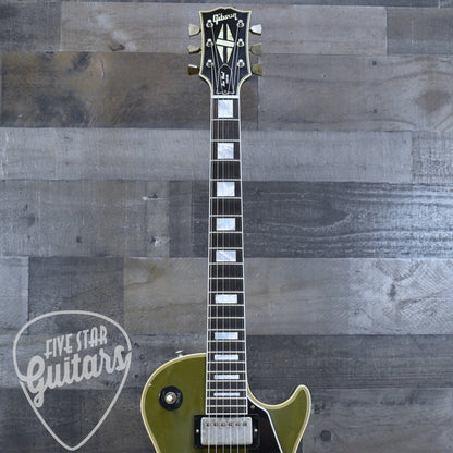 Gibson Custom 68 Les Paul Custom - Olive Drab Top with Black Back Heavy Aged with Hardshell Case