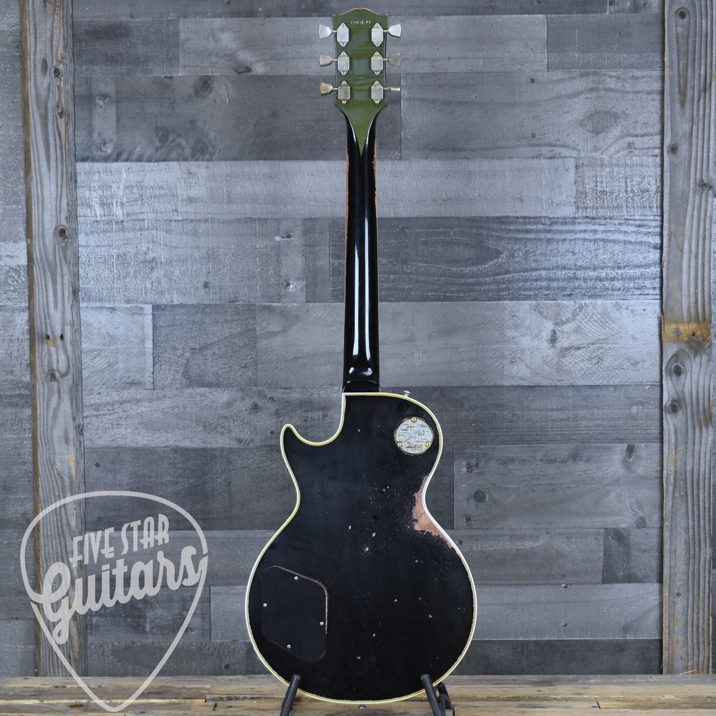 Gibson Custom 68 Les Paul Custom - Olive Drab Top with Black Back Heavy Aged with Hardshell Case